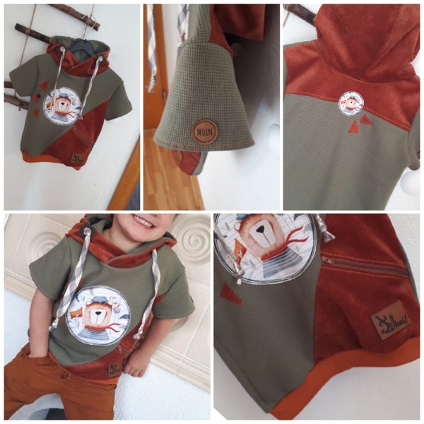 Patch / Aufnäher  - Sailor Bear - Streifen